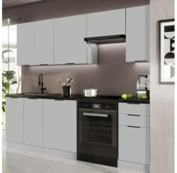 BWS PEARL 240 cm-es konyhabútor, szürke Soul 240 (WS0004)