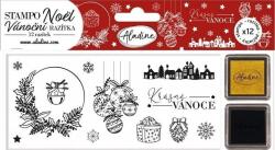 Aladine Stampo Noël Tömítéskészlet 12-Boldog Karácsonyt (55349)