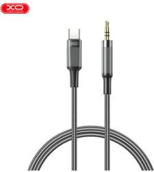 XO NB-R279B audio kábel Type-C - 3, 5 mm Brushed Clear (Fekete)