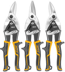 INGCO Set foarfece pentru tăiat tablă, 3 piese, 250 mm (HTSNK0110)