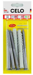CELO Diblu din plastic pentru material tubular HBR 10 x 135 + șurub 7, 0 x 142 (5 buc) (510135HBSK5)