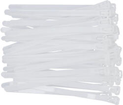 TOYA Colier de prindere cu eliberare 7, 6 x 150 mm alb (100 bucăți) (YT-70662)