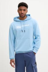 Karl Lagerfeld Jeans felső fekete, nyomott mintás, kapucnis, A2M20049 - kék M