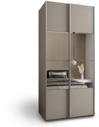 Luxeon 4 ruhásszekrény tükörrel 120x246x61 - kasmír/ezüst (10000017199)