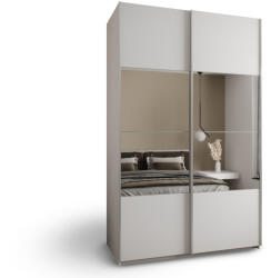 Luxeon 4 ruhásszekrény tükörrel 150x246x61 - fehér/ezüst (10000017185)
