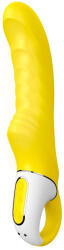 Satisfyer G-pont vibrátor, Satisfyer, Yummy Sunshine, 22 cm, sárga, rugalmas szilikon, bordázott, fogógyűrű, akkumulátoros, vízálló, 12 rezgésmód