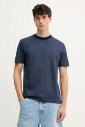 BOSS pamut póló - sötétkék S - answear - 25 490 Ft