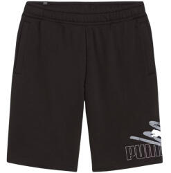 PUMA Férfi ESS+ grafikus logós rövidnadrág fekete