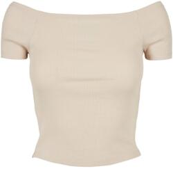 Urban Classics Női bordázott váll nélküli póló 4XL fehér