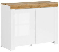 Szekrény Sonsoru 101 (Fehér + Fényes fehér + Wotan tölgy)