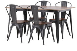  Étkezőgarnitúra Dallas 3366 (Dió + Sötétszürke)