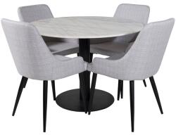  Étkezőgarnitúra Dallas 1300 (Világosszürke + Fekete)