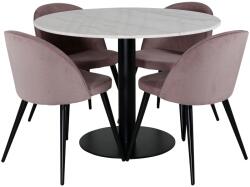 Étkezőgarnitúra Dallas 1297 (Rózsaszín + Fekete)