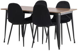  Étkezőgarnitúra Dallas 4046 (Fekete)