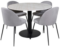  Étkezőgarnitúra Dallas 1303 (Szürke + Fekete)