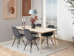  Étkezőgarnitúra Norsica 330 (Sötétszürke + Fekete)