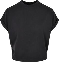 Urban Classics Női pigment festett rövid Turn Up póló 4XL fekete