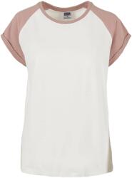 Urban Classics Női kontrasztos Raglan póló M bézs|rózsaszín