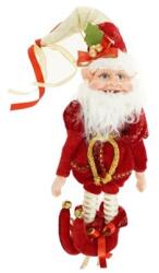  Dekoráció manó textil 12x8x38 cm piros-fehér (D2503081)