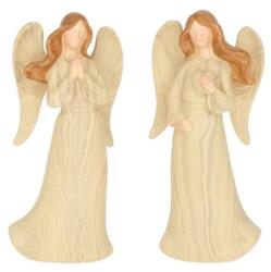  Dekoráció angyal szívvel, imádkozó álló poly 4, 2x2, 8x9cm natúr 2 féle, 1db, figura nem választható (P838-787MC)