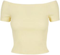 Urban Classics Női bordázott váll nélküli póló 4XL sárga