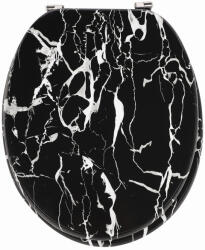FROGEE MDF WC ülőke - Rozsdamentes zsanérokkal - MARBLE BLACK (GH-TS-MDF-C11)