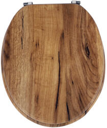 FROGEE MDF WC ülőke - Rozsdamentes zsanérokkal - RUSTIC OAK (GH-TS-MDF-C14)