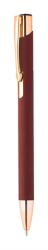  Golyóstoll újrahasznosított alumínium gumírozott felülettel, rózsaarany klipsz, bordó