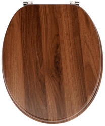 FROGEE MDF WC ülőke - Rozsdamentes zsanérokkal - WALNUT (GH-TS-MDF-C13)