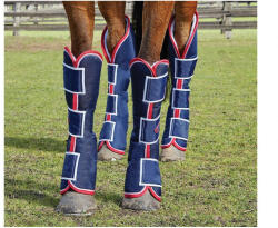 Weatherbeeta Szállító lábvédő lovaknak Weatherbeeta Wide Tab nagyló kék|vörös
