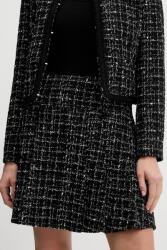 HUGO gyapjú szoknya fekete, mini, harang alakú, 50550948 - fekete 38