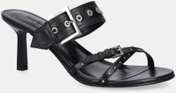 HUGO bőr papucs Katniss fekete, női, tűsarkú, 50542113 - fekete Női 36