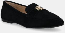 Lauren Ralph Lauren velúr mokaszin Averi III fekete, női, lapos talpú, 802946809005 - fekete Női 37.5