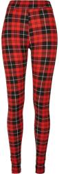 Urban Classics Női puha kockás leggings M vörös