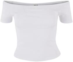 Urban Classics Női bordázott organikus váll nélküli felső 2XL fehér