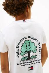 Tommy Hilfiger gyerek pamut póló - fehér 152 - answear - 15 990 Ft