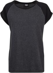Urban Classics Női kontrasztos Raglan póló 3XL barna|fekete|szürke