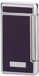 Caseti szivar öngyújtó sötét lila és króm színű, 2-es Jet lánggal (A-281938)