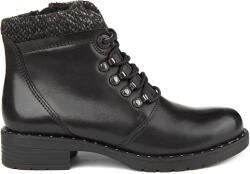 ZZFACTOY MARCO TOZZI ZLN 0535 - fekete valódi bőr csizma könnyű szőrmebéléssel, 37 fekete