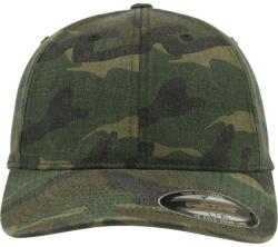 FLEXFIT Camo Garment Washed baseball sapka S/M zöld