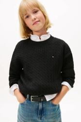 Tommy Hilfiger gyerek pamut pulóver - fekete 116