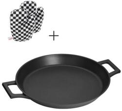 INOXIBAR Absolut Black Range paella sütő, tapadásmentes bevonattal 32 cm, 2 db sütő kesztyűvel (18132)