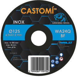 iweld CASTOMÍ INOX tisztítókorong 125x6, 5x22, 2 WA24Q-BF (2GWI2212565WA24)