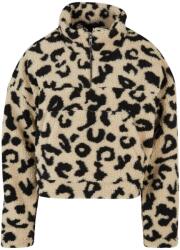 Urban Classics Női Leopárd nyomtatott Sherpa rövid pulóver 4XL bézs