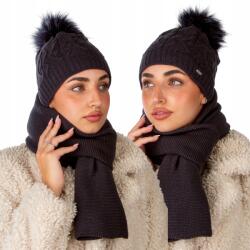  Női Szett, sapka, sál, téli, lengyel gyártmány, meleg, divatos