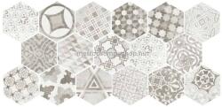 SPANYOL HEXATILE CEMENT GARDEN GREY mintás hexagon burkolat
