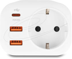 Delock tápcsatlakozó gyerekzárral és USB PD töltővel 20 W (11498) - dstore