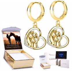 Larezo Arany fülbevaló Biglu Ló Lány Ló Póni Nyomtatás (dlugie damskie angielskie zapiecie bigiel 156)