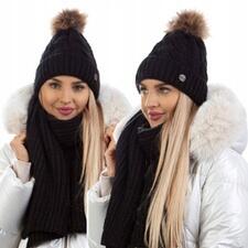  Női Sapka Szett, téli, sál, meleg, lengyel gyártás