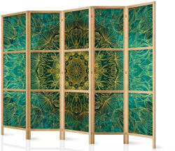 Fabulo 5 részes fa paraván - Arany mandala